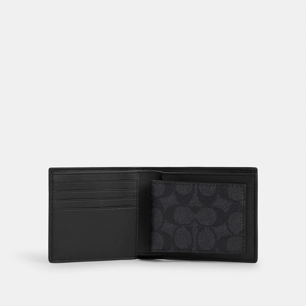 Coach Outlet Men's 3-In-1 Wallet In Signature Canvas